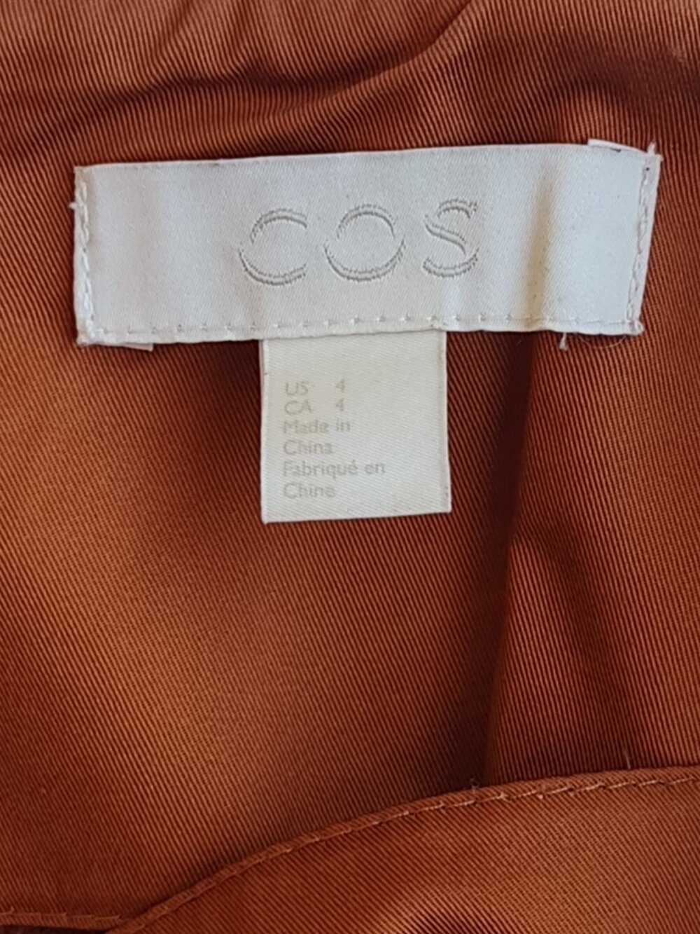 COS Wool Mini Skirt Size 4 Patch Pocket MOD Indie Minimalist Earthtone Capsule - Picture 6 of 7